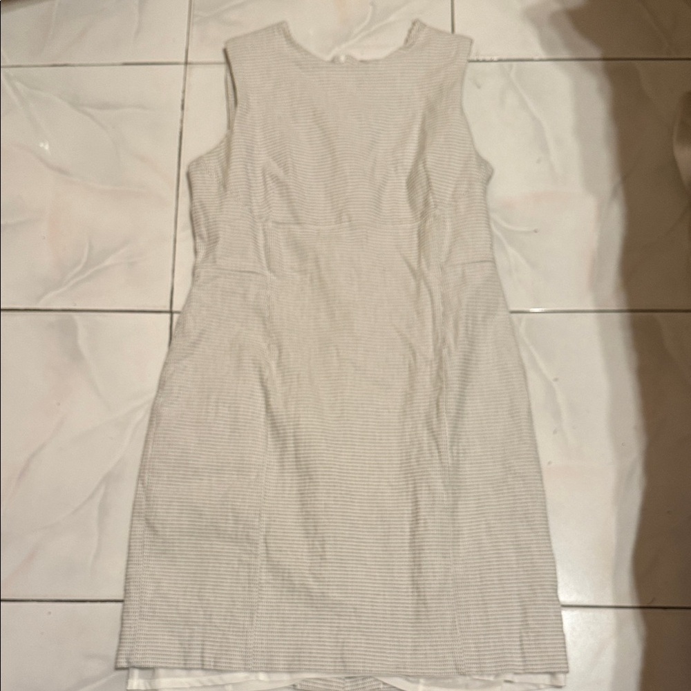 MM Lafleur Striped Cream Mini Dress